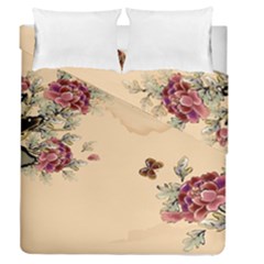 Flower Traditional Chinese Painting Duvet Cover Double Side (queen Size) by Sapixe