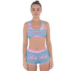 Long Distance Lover - Cute Unicorn Racerback Boyleg Bikini Set by Valentinaart