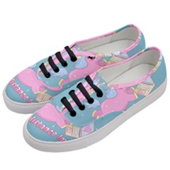 Long Distance Lover - Cute Unicorn Women s Classic Low Top Sneakers by Valentinaart