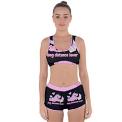 Long Distance Lover - Cute Unicorn Racerback Boyleg Bikini Set by Valentinaart