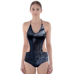 Graphic Design Background Cut-out One Piece Swimsuit by Sapixe