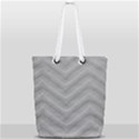 White Fabric Pattern Textile Full Print Rope Handle Tote (Small) View2