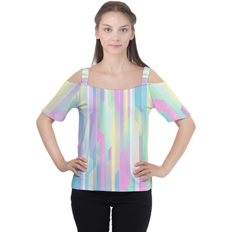 Background Abstract Pastels Cutout Shoulder Tee by Nexatart