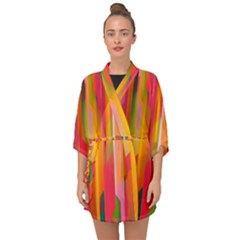 Background Abstract Colorful Half Sleeve Chiffon Kimono by Nexatart