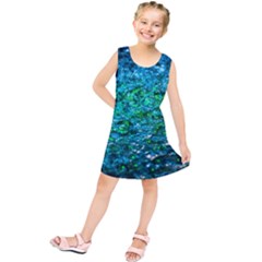 Water Color Green Kids  Tunic Dress by FunnyCow