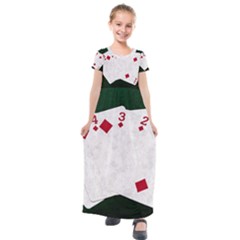 Poker Hands   Straight Flush Diamonds Kids  Short Sleeve Maxi Dress by FunnyCow