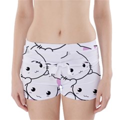 Kitty Cuddling Cat Kitten Feline Boyleg Bikini Wrap Bottoms by Sapixe