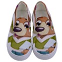 Dog Pet Dressed Point Papers Kids  Canvas Slip Ons View1