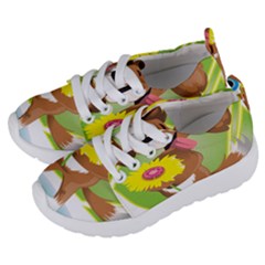 Dog Character Animal Flower Cute Kids  Lightweight Sports Shoes by Sapixe