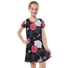 Elegant Pink Roses Kids  Cross Web Dress by flipstylezfashionsLLC