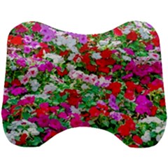 Colorful Petunia Flowers Head Support Cushion by FunnyCow