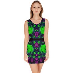 Fantasy Flowers In Moonlight Serenades Bodycon Dress by pepitasart