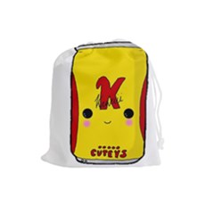 Kawaii Cute Tennants Lager Can Drawstring Pouches (large)  by CuteKawaii1982