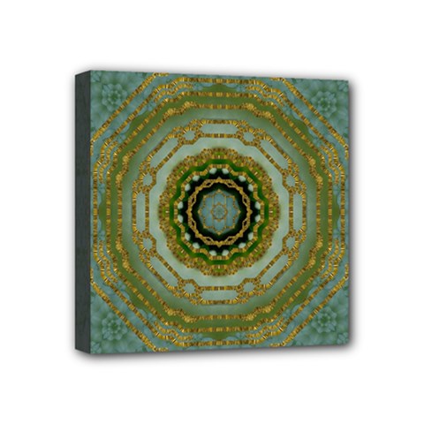 Modern Fantasy Rococo Flower And Lilies Mini Canvas 4  X 4  by pepitasart