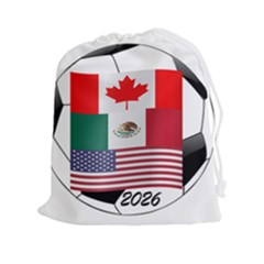 United Football Championship Hosting 2026 Soccer Ball Logo Canada Mexico Usa Drawstring Pouches (xxl) by yoursparklingshop