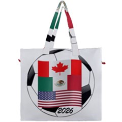 United Football Championship Hosting 2026 Soccer Ball Logo Canada Mexico Usa Canvas Travel Bag by yoursparklingshop