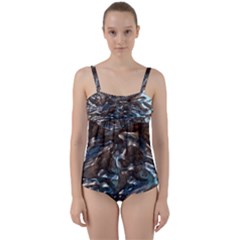 Melted Metal                                  Twist Front Tankini Set by LalyLauraFLM