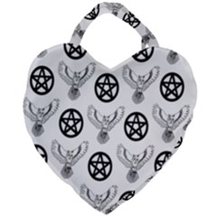 Owls And Pentacles Giant Heart Shaped Tote by IIPhotographyAndDesigns