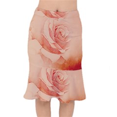 Wonderful Rose In Soft Colors Mermaid Skirt by FantasyWorld7