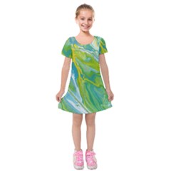 Sunlit River Kids  Short Sleeve Velvet Dress by lwdstudio