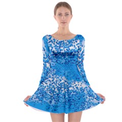 Blue Balloons In The Sky Long Sleeve Skater Dress by FunnyCow