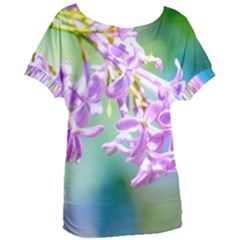 Beautiful Pink Lilac Flowers Women s Oversized Tee by FunnyCow