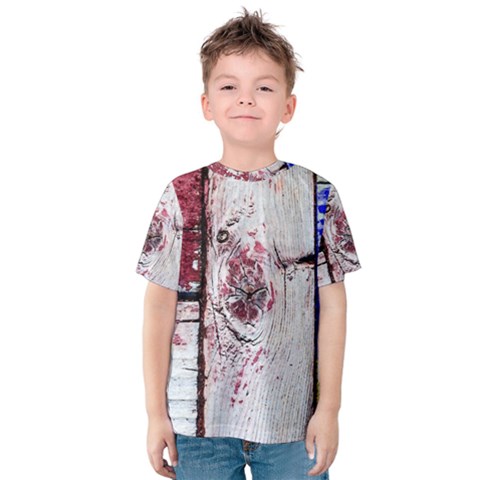 Abstract Art Of Grunge Wood Kids  Cotton Tee by FunnyCow