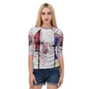 Abstract Art Of Grunge Wood Quarter Sleeve Raglan Tee View1