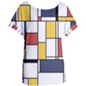 De Stijl Abstract Art Women s Oversized Tee View1