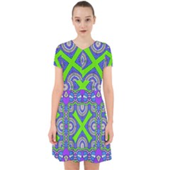 Purple Green Shapes                                          Adorable In Chiffon Dress by LalyLauraFLM