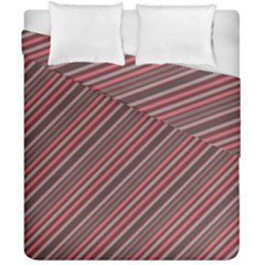 Brownish Diagonal Lines Duvet Cover Double Side (california King Size) by snowwhitegirl