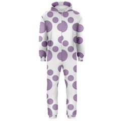 Violet Dots Hooded Jumpsuit (men)  by snowwhitegirl