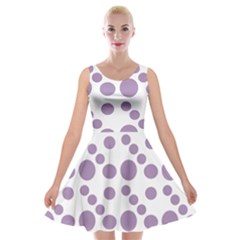 Violet Dots Velvet Skater Dress by snowwhitegirl