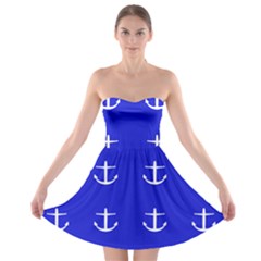 Royal Anchors Strapless Bra Top Dress by snowwhitegirl