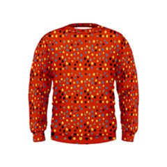 Red Retro Dots Kids  Sweatshirt by snowwhitegirl