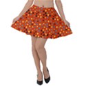 Red Retro Dots Velvet Skater Skirt View1