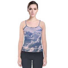 In The Clouds Velvet Spaghetti Strap Top by snowwhitegirl