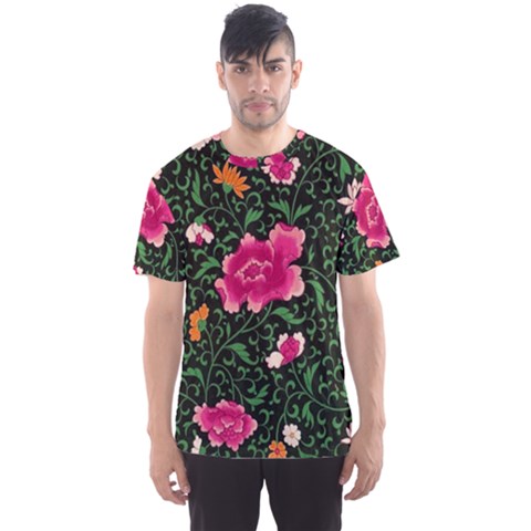 Pink Japan Floral Men s Sports Mesh Tee by snowwhitegirl