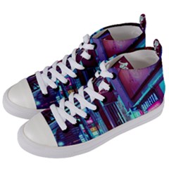 Japan City Women s Mid-top Canvas Sneakers by snowwhitegirl