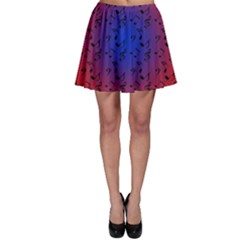 Red Music Blue Moon Skater Skirt by snowwhitegirl