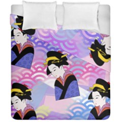 Japanese Abstract Blue Duvet Cover Double Side (california King Size) by snowwhitegirl