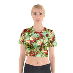 Fruit Blossom Cotton Crop Top by snowwhitegirl