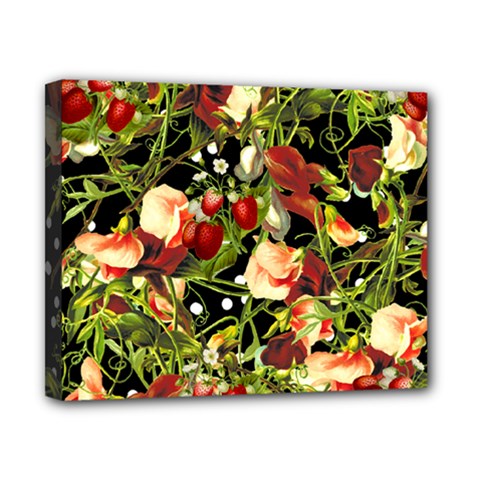 Fruit Blossom Black Canvas 10  X 8  by snowwhitegirl