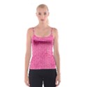 Knitted Wool Bright Pink Spaghetti Strap Top View1