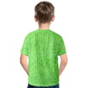 Knitted Wool Neon Green Kids  Cotton Tee View2