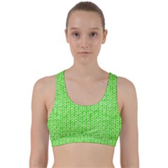 Knitted Wool Neon Green Back Weave Sports Bra by snowwhitegirl