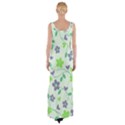 Green Vintage Flowers Maxi Thigh Split Dress View2