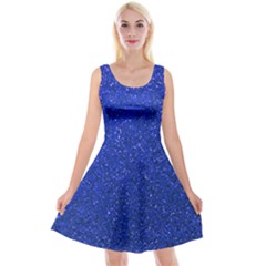 Blue Glitter Reversible Velvet Sleeveless Dress by snowwhitegirl