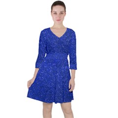 Blue Glitter Ruffle Dress by snowwhitegirl