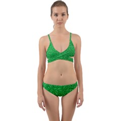 Green Glitter Wrap Around Bikini Set by snowwhitegirl